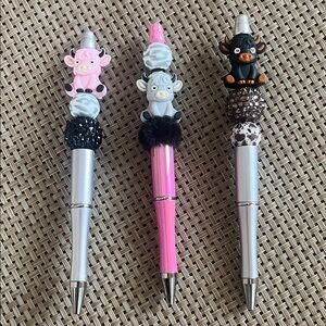 Cow Bead Pens
